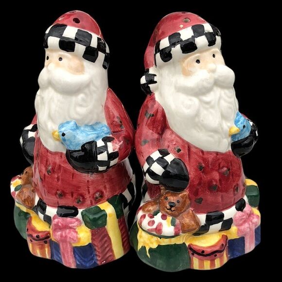 Debbie Mumm Santa Salt & Pepper Shakers - Picture 1 of 4